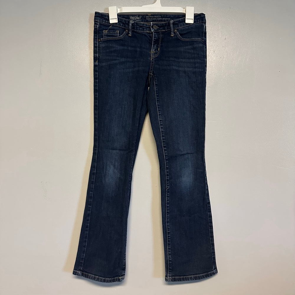 Women's Mossimo Blue Mid-Rise Bootcut Jeans Size 2 low rise denim (30x30) Y2K